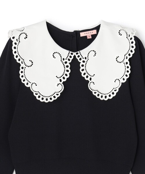 TOCCA(トッカ)の「BIG COLLAR DREAM ニット(ニット/セーター・レディース・ブラック系/アイボリー系・SMALL/MEDIUM)」の16枚目の写真