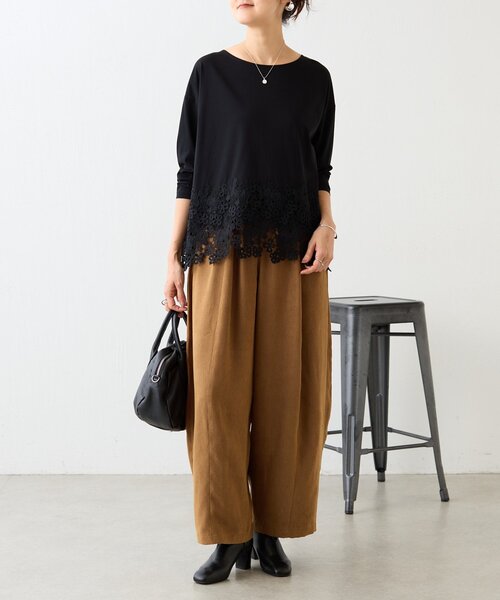 BEARDSLEY(ビアズリー)の「《8/19(水)12:00予約開始》フェイクスエードバレルパンツ(その他パンツ・レディース・グレー/キャメル・0/1/2)」の8枚目の写真