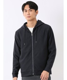 TAKA-Q（タカキュー）の「フルジップ パーカー メンズ 長袖 ストレッチ ハニカム ジャガード フーディー（パーカー）」