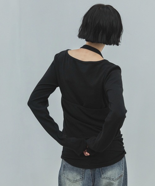 feepur(フェピュール)の「ホルターレイヤードセットロンTee(Tシャツ/カットソー・レディース・アイボリー/ブラック・MEDIUM)」の10枚目の写真