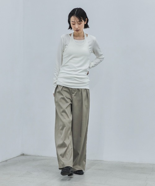 feepur(フェピュール)の「ホルターレイヤードセットロンTee(Tシャツ/カットソー・レディース・アイボリー/ブラック・MEDIUM)」の18枚目の写真