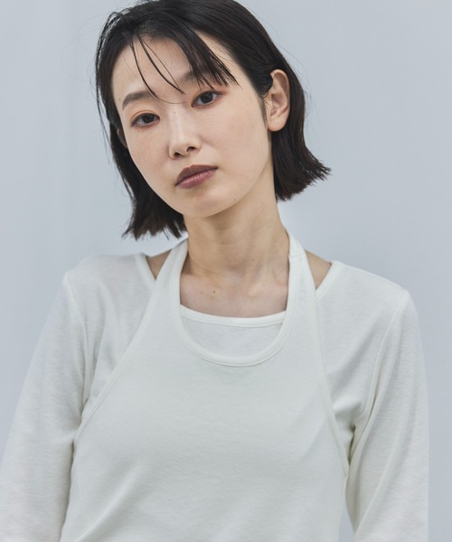 feepur(フェピュール)の「ホルターレイヤードセットロンTee(Tシャツ/カットソー・レディース・アイボリー/ブラック・MEDIUM)」の19枚目の写真