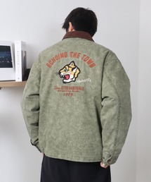 タイガー刺繍ムラツイル中綿ジャケット