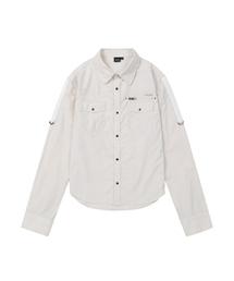 Roll-Up Nylon Safari Shirts (Light Beige)