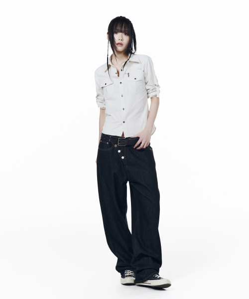 AAKAM（アーカム）の「Roll-Up Nylon Safari Shirts (Light Beige)（シャツ/ブラウス・レディース・その他・1/2）」の4枚目の写真