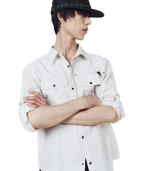 AAKAM（アーカム）の「Roll-Up Nylon Safari Shirts (Light Beige)（シャツ/ブラウス・レディース・その他・1/2）」の9枚目の写真