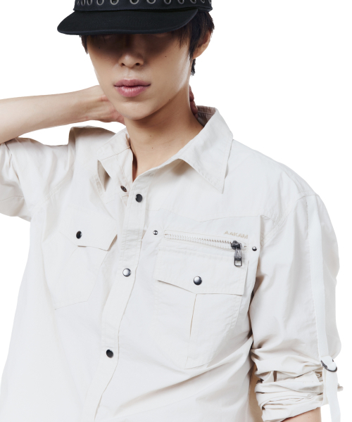 AAKAM（アーカム）の「Roll-Up Nylon Safari Shirts (Light Beige)（シャツ/ブラウス・レディース・その他・1/2）」の10枚目の写真