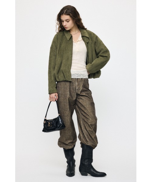MOUSSY（マウジー）の「ES HENRY NECK LACE トップス（Tシャツ/カットソー・レディース・ライトブルー/ブラウン/ブラック/ホワイト・1/2）」の19枚目の写真