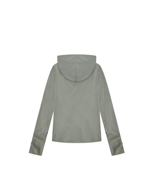 TUOMIO（トゥオミオ）の「DRAPED HOODED LONG SLEEVE [GREY]（Tシャツ/カットソー・レディース・その他・1/2）」の5枚目の写真