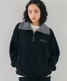 【KANGOL SPORT】ドロストフリースハーフジッププルオーバー