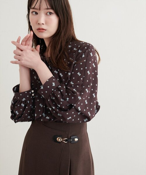 natural couture(ナチュラルクチュール)の「2WAYスリーブリボンタイブラウス(シャツ/ブラウス・レディース・その他1/サックスブルー/オフホワイト/ネイビー/ライトベージュ/ボルドー/その他2・FREE)」の10枚目の写真