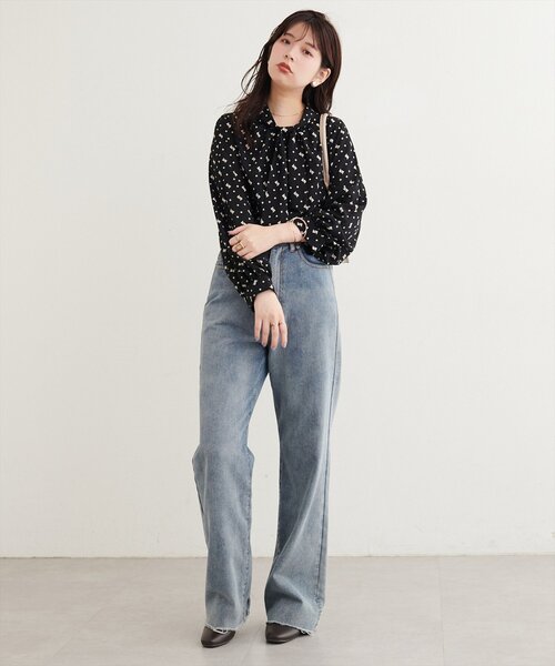 natural couture(ナチュラルクチュール)の「2WAYスリーブリボンタイブラウス(シャツ/ブラウス・レディース・その他1/サックスブルー/オフホワイト/ネイビー/ライトベージュ/ボルドー/その他2・FREE)」の15枚目の写真