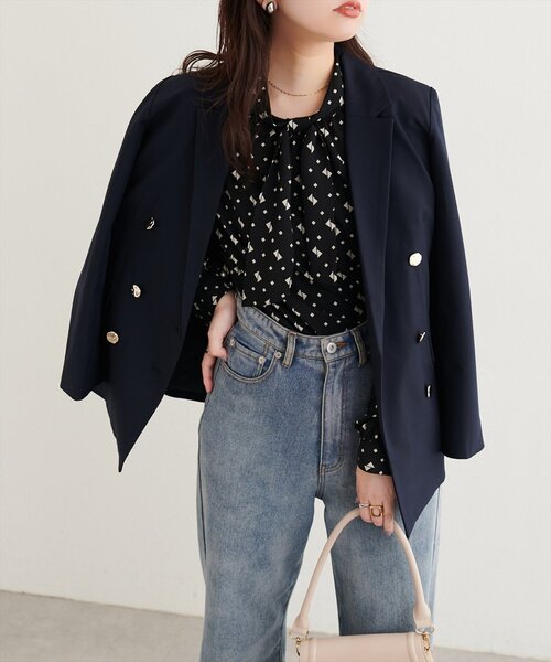 natural couture(ナチュラルクチュール)の「2WAYスリーブリボンタイブラウス(シャツ/ブラウス・レディース・その他1/サックスブルー/オフホワイト/ネイビー/ライトベージュ/ボルドー/その他2・FREE)」の16枚目の写真