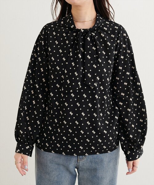 natural couture(ナチュラルクチュール)の「2WAYスリーブリボンタイブラウス(シャツ/ブラウス・レディース・その他1/サックスブルー/オフホワイト/ネイビー/ライトベージュ/ボルドー/その他2・FREE)」の18枚目の写真