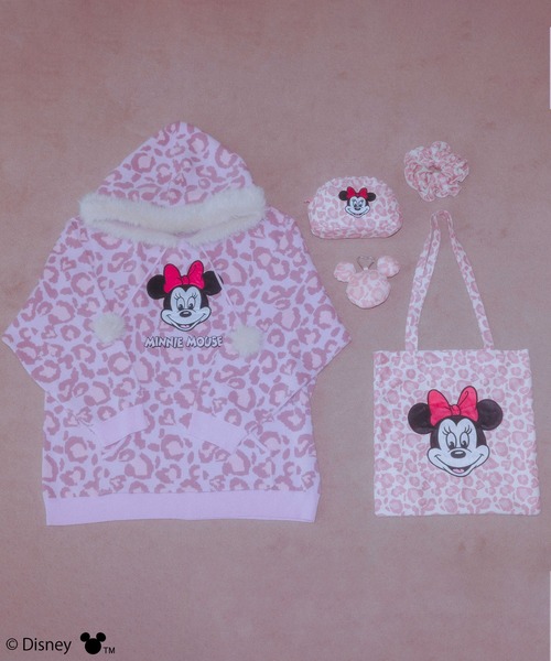 4GEEKS BY SPIRALGIRL(フォーギークスバイスパイラルガール)の「【Disney/ディズニー/ミニーマウス】レオパードトートバッグ(トートバッグ・レディース・ピンク・FREE)」の2枚目の写真