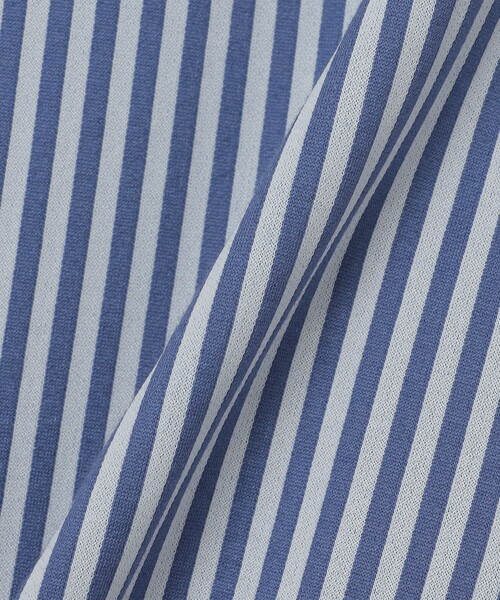 SHIPS(シップス)の「MADE IN JAPAN ロンドン ストライプ ジャージー ワンピースカラー シャツ(ビジネスシャツ・メンズ・ネイビー・SMALL/MEDIUM/LARGE/X-LARGE)」の5枚目の写真