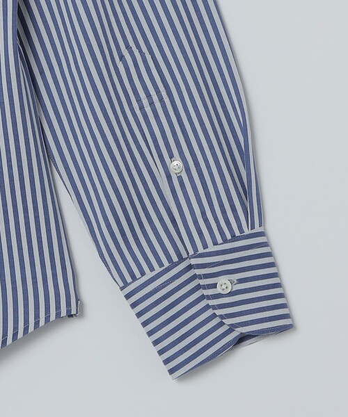 SHIPS(シップス)の「MADE IN JAPAN ロンドン ストライプ ジャージー ワンピースカラー シャツ(ビジネスシャツ・メンズ・ネイビー・SMALL/MEDIUM/LARGE/X-LARGE)」の6枚目の写真