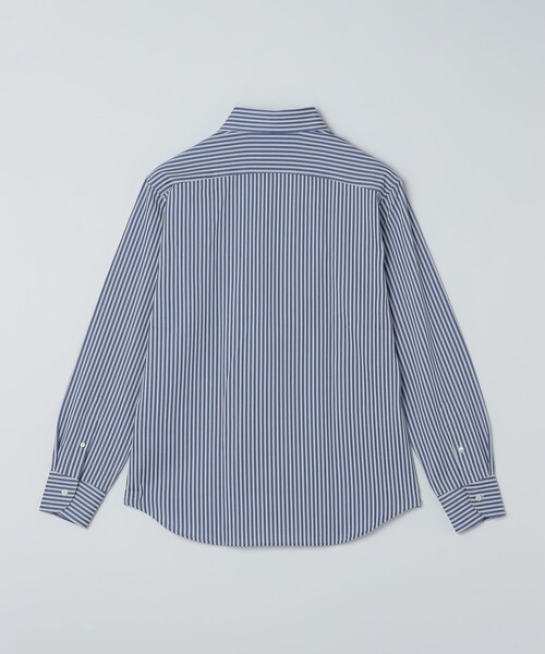 SHIPS(シップス)の「MADE IN JAPAN ロンドン ストライプ ジャージー ワンピースカラー シャツ(ビジネスシャツ・メンズ・ネイビー・SMALL/MEDIUM/LARGE/X-LARGE)」の7枚目の写真