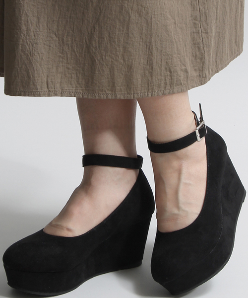 WEGO(ウィゴー)の「WEGO/厚底ウェッジパンプス(パンプス・レディース・ブラック/グレー/ピンク・LARGE/MEDIUM)」の2枚目の写真