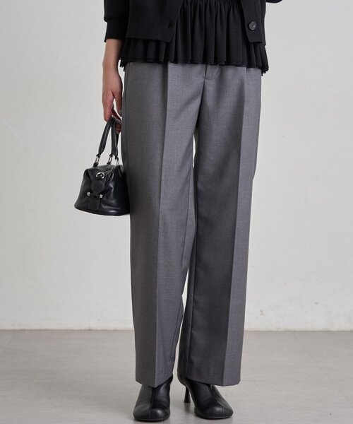 LOUNGEDRESS（ラウンジドレス）の「《3サイズ展開》セミワイドTRパンツ（その他パンツ・レディース・ブラック/ベージュ/グレー・40/38/36）」の2枚目の写真