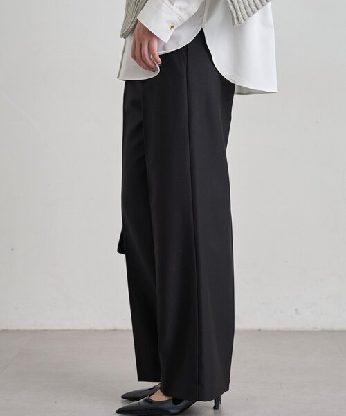 LOUNGEDRESS（ラウンジドレス）の「《3サイズ展開》セミワイドTRパンツ（その他パンツ・レディース・ブラック/ベージュ/グレー・40/38/36）」の6枚目の写真