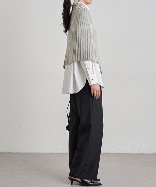 LOUNGEDRESS（ラウンジドレス）の「《3サイズ展開》セミワイドTRパンツ（その他パンツ・レディース・ブラック/ベージュ/グレー・40/38/36）」の10枚目の写真