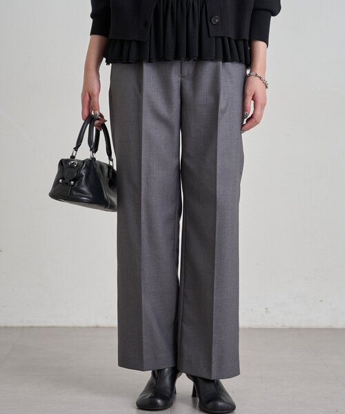 LOUNGEDRESS（ラウンジドレス）の「《3サイズ展開》セミワイドTRパンツ（その他パンツ・レディース・ブラック/ベージュ/グレー・40/38/36）」の12枚目の写真
