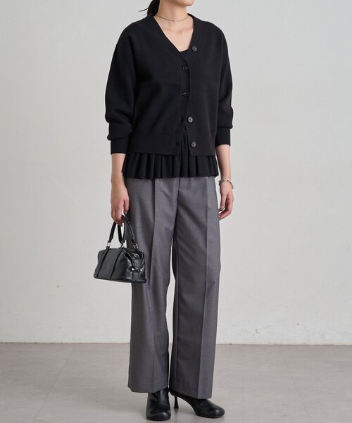 LOUNGEDRESS（ラウンジドレス）の「《3サイズ展開》セミワイドTRパンツ（その他パンツ・レディース・ブラック/ベージュ/グレー・40/38/36）」の17枚目の写真