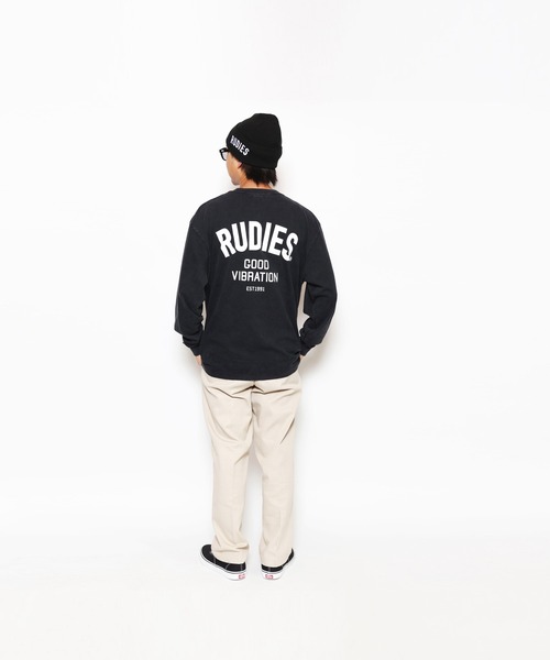 RUDIE'S（ルーディーズ）の「FADE THICK PHAT LS TEE（Tシャツ/カットソー・メンズ・ネイビー/グレー/ブラック/ホワイト・M/XXL/L/XL）」の2枚目の写真