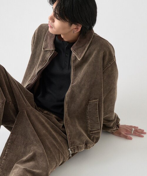 goocy(グーシー)の「ケミカルコーデュロイブルゾン(ブルゾン・メンズ・ブラウン/チャコールグレー/ネイビー・MEDIUM/LARGE)」の2枚目の写真
