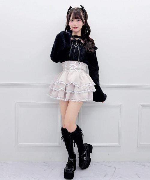 MA*RS(アメーバーマーズ)の「肩開きシャギーニットトップス(ニット/セーター・レディース・ピンク/ブラック/ホワイト・FREE)」の10枚目の写真