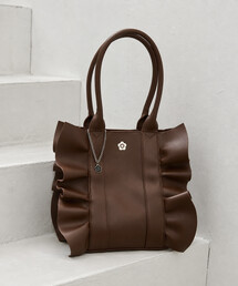 MARY QUANT × THEATRE PRODUCTS × PUBLUX/マリークワント ×シアタープロダクツ 別注 FRILL BAG/レザレット フリル トートバッグ