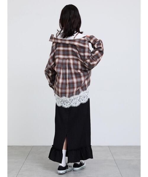 Samansa Mos2（サマンサ モスモス）の「◆3WAYアレンジシャツ（シャツ/ブラウス・レディース・グレー/ブラック/ブラウン・F）」の7枚目の写真