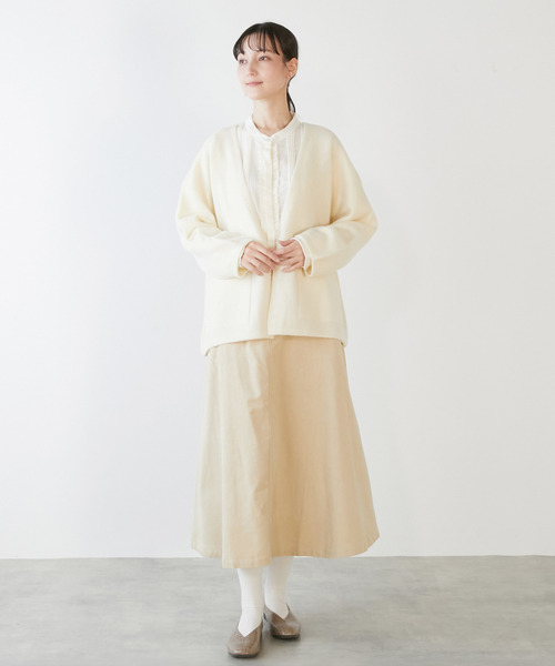 LOGEMENT DE CLAIRE(ロジュモンドクレール)の「【LOURMARIN】コーデュロイストレッチフレアースカート(スカート・レディース・ブラウン/ベージュ/グリーン・2/3)」の4枚目の写真