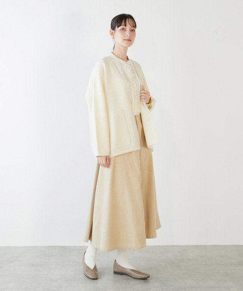 LOGEMENT DE CLAIRE(ロジュモンドクレール)の「【LOURMARIN】コーデュロイストレッチフレアースカート(スカート・レディース・ブラウン/ベージュ/グリーン・2/3)」の9枚目の写真
