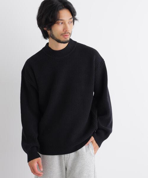 NANO universe（ナノユニバース）の「コットンMIXバルキーモックネックニット（ニット/セーター・メンズ・ブラック/グレー・M/L/S）」の2枚目の写真