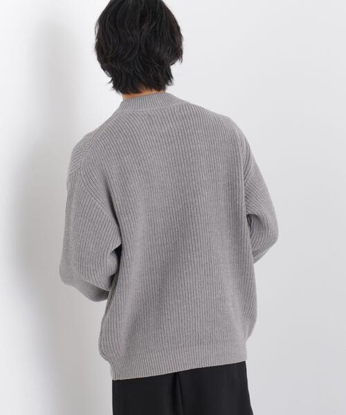 NANO universe（ナノユニバース）の「コットンMIXバルキーモックネックニット（ニット/セーター・メンズ・ブラック/グレー・M/L/S）」の5枚目の写真