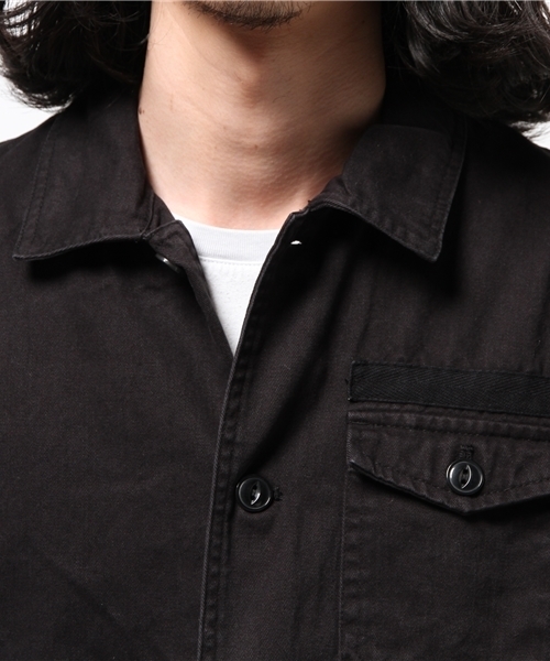 VENCEEXCHANGE(ヴァンスエクスチェンジ)の「ツイル ミリタリーシャツ (シャツ/ブラウス・メンズ・ブラック/ダークグリーン・SMALL/MEDIUM/LARGE)」の6枚目の写真