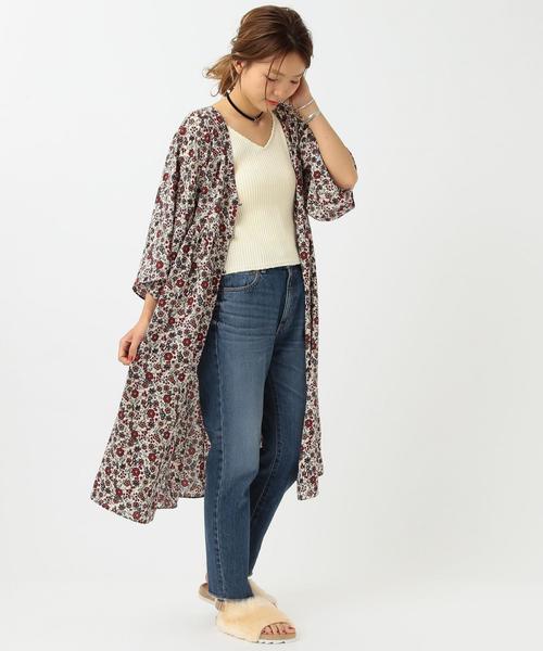 Another Edition(アナザーエディション)の「【WEB店舗限定】フラワープリントガウン/aeBFC FLOWER PRT GOWN●(カーディガン/ボレロ・レディース・オフホワイト/ネイビー・フリー)」の8枚目の写真