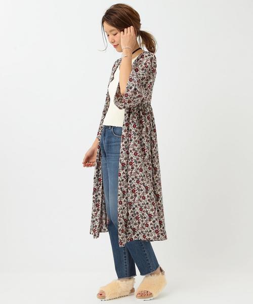 Another Edition(アナザーエディション)の「【WEB店舗限定】フラワープリントガウン/aeBFC FLOWER PRT GOWN●(カーディガン/ボレロ・レディース・オフホワイト/ネイビー・フリー)」の9枚目の写真