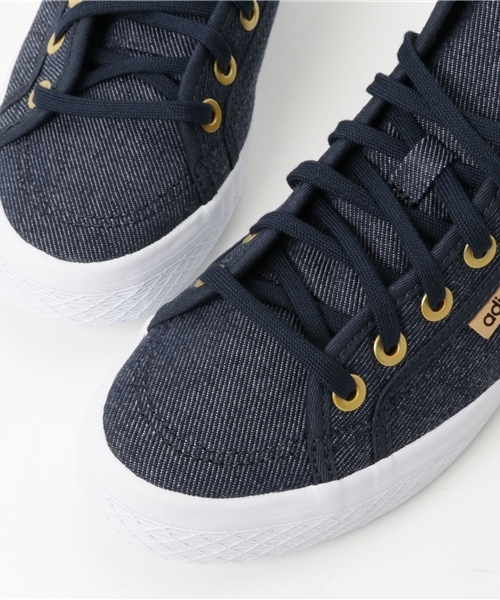 adidas（アディダス）の「オリジナルス ハニーミッド[adiHONEY MID UP DENIM]（スニーカー・レディース・ブラック×ホワイト/ブルー・24.0cm/23.0cm/23.5cm/24.5cm/25.5cm/22.0cm/25.0cm/22.5cm）」の6枚目の写真