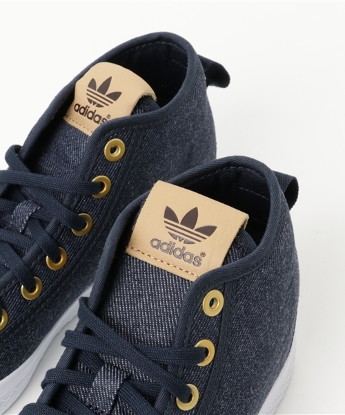 adidas（アディダス）の「オリジナルス ハニーミッド[adiHONEY MID UP DENIM]（スニーカー・レディース・ブラック×ホワイト/ブルー・24.0cm/23.0cm/23.5cm/24.5cm/25.5cm/22.0cm/25.0cm/22.5cm）」の7枚目の写真