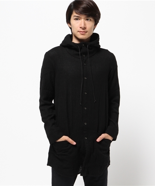 OURET（オーレット）の「WOOL GAUZE WASHER HOOD LONG SHIRT（シャツ/ブラウス・メンズ・ブラック/ベージュ系その他/ブラウン/グレー・1/2）」の11枚目の写真