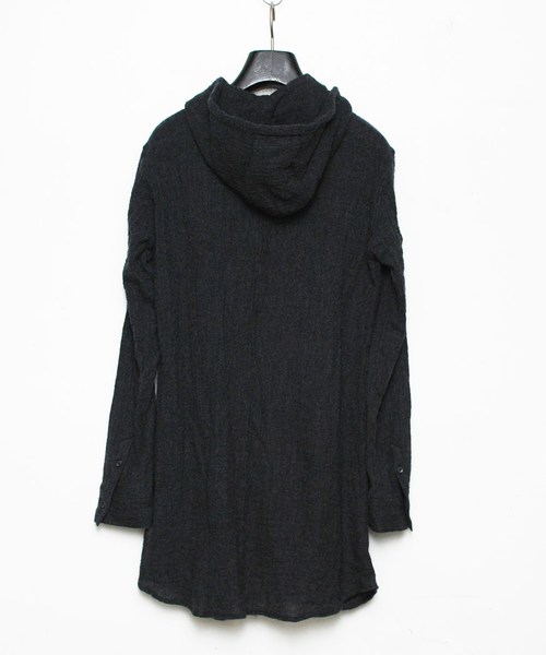 OURET（オーレット）の「WOOL GAUZE WASHER HOOD LONG SHIRT（シャツ/ブラウス・メンズ・ブラック/ベージュ系その他/ブラウン/グレー・1/2）」の10枚目の写真