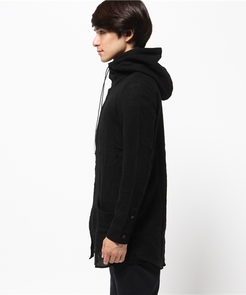 OURET（オーレット）の「WOOL GAUZE WASHER HOOD LONG SHIRT（シャツ/ブラウス・メンズ・ブラック/ベージュ系その他/ブラウン/グレー・1/2）」の5枚目の写真