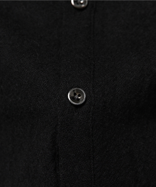 OURET（オーレット）の「WOOL GAUZE WASHER HOOD LONG SHIRT（シャツ/ブラウス・メンズ・ブラック/ベージュ系その他/ブラウン/グレー・1/2）」の9枚目の写真