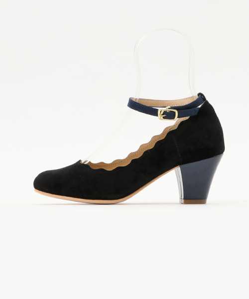 POU DOU DOU（プードゥドゥ）の「アンクルストラップシューズ（パンプス・レディース・ブラック/イエロー/ピンクベージュ・3/4）」の4枚目の写真