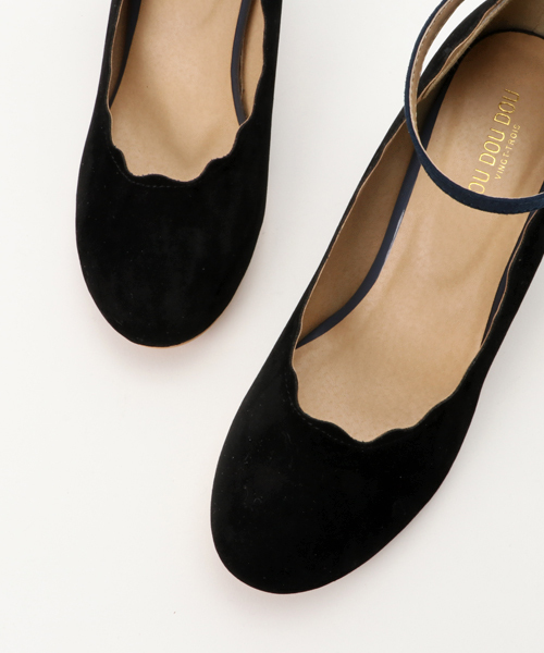 POU DOU DOU（プードゥドゥ）の「アンクルストラップシューズ（パンプス・レディース・ブラック/イエロー/ピンクベージュ・3/4）」の7枚目の写真