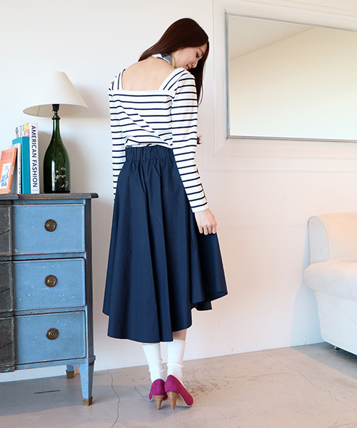 N.（N. Natural Beauty Basic）（エヌエヌナチュラルビューティーベーシック）の「【with　4月号掲載】【追加生産】イレギュラーヘムタイプライタースカート (取り外しベルト付き)（スカート・レディース・ブルー/ベージュ/ネイビー/ピンク・MEDIUM）」の20枚目の写真