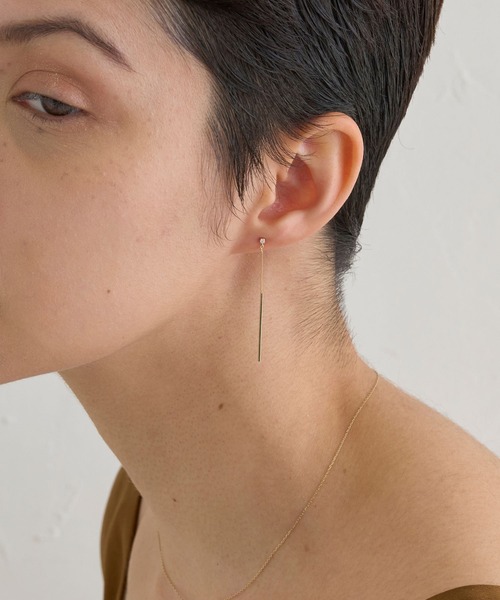 JUPITER(ジュピター)の「【K10】スウィングバー&ダイヤモンドピアス<動画あり>(ピアス(両耳用)・レディース・ゴールド・FREE)」の13枚目の写真